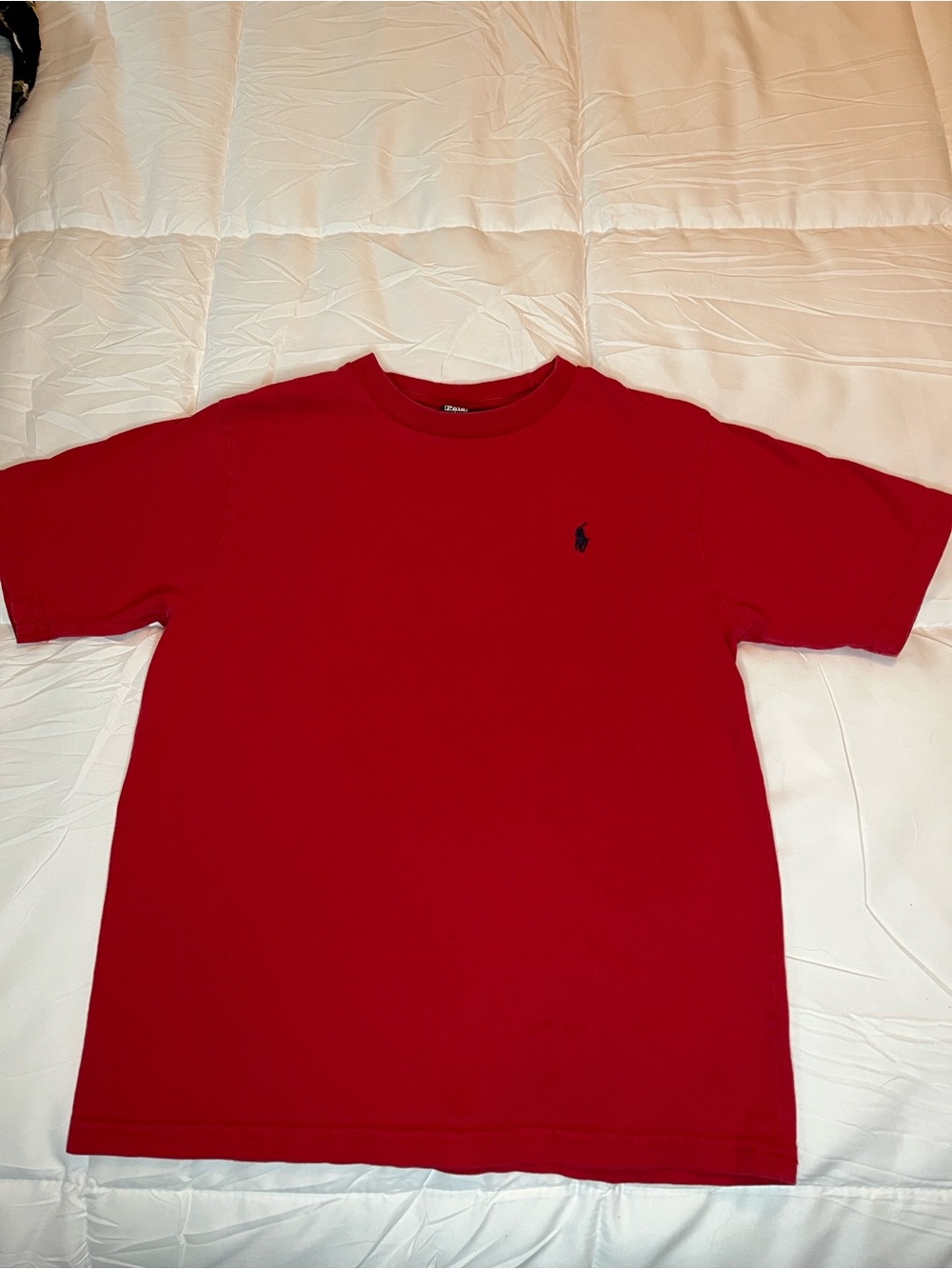 Polo by Ralph Lauren Red Short-Sleeve Crewneck Tee with Navy Pony Sz 7